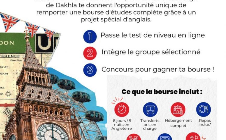  Opportunité pour remporter une bourse de 8 jours / 9 nuits en Angleterre