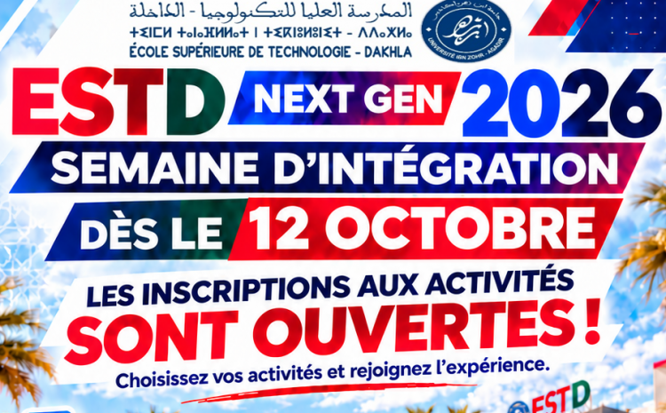  SEMAINE D’INTÉGRATION ESTD NEXT GEN 2026
